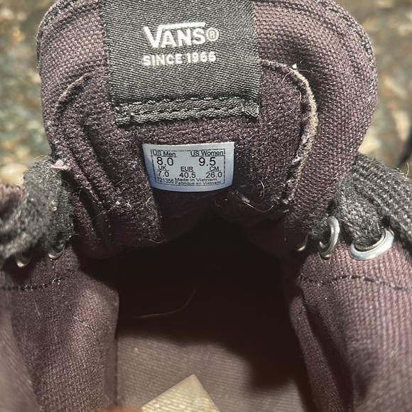 Black High Top Vans size 8 Awaken Desire - Picture 5 of 6